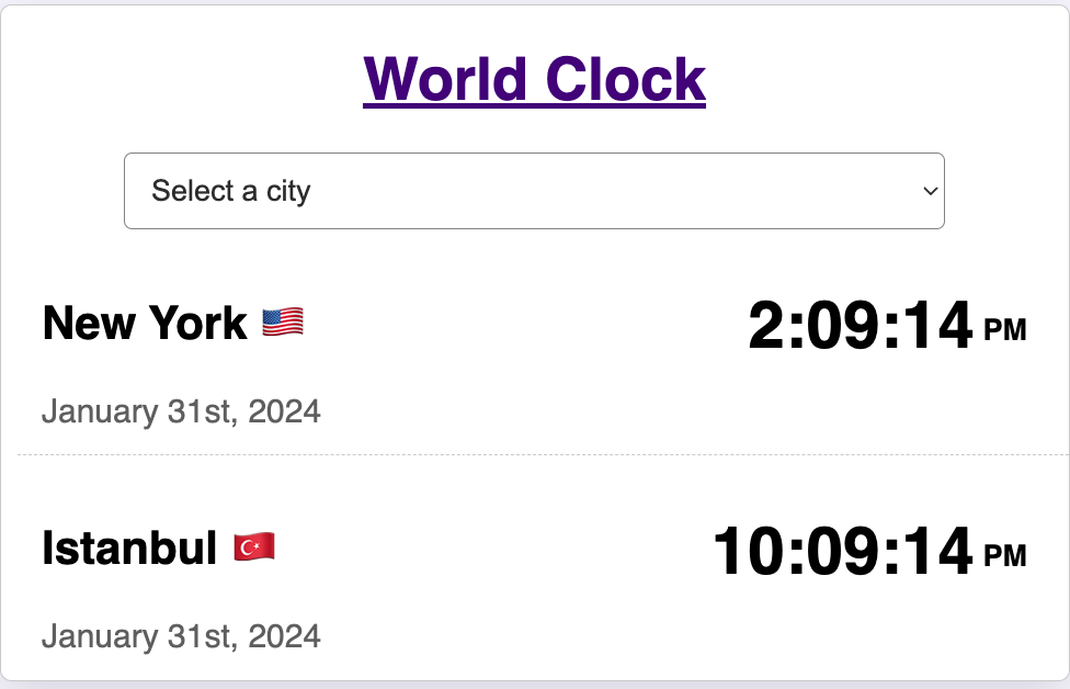 world clock